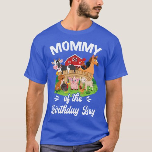 Mommy Of The Birthday Boy Party Cow Farm 1St Birth T_Shirt