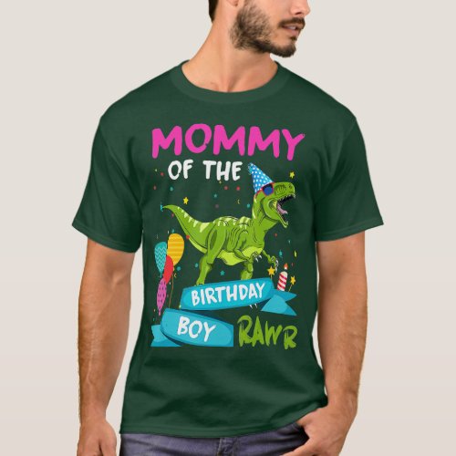 Mommy of the Birthday Boy Rex RAWR Dinosaur Birthd T_Shirt