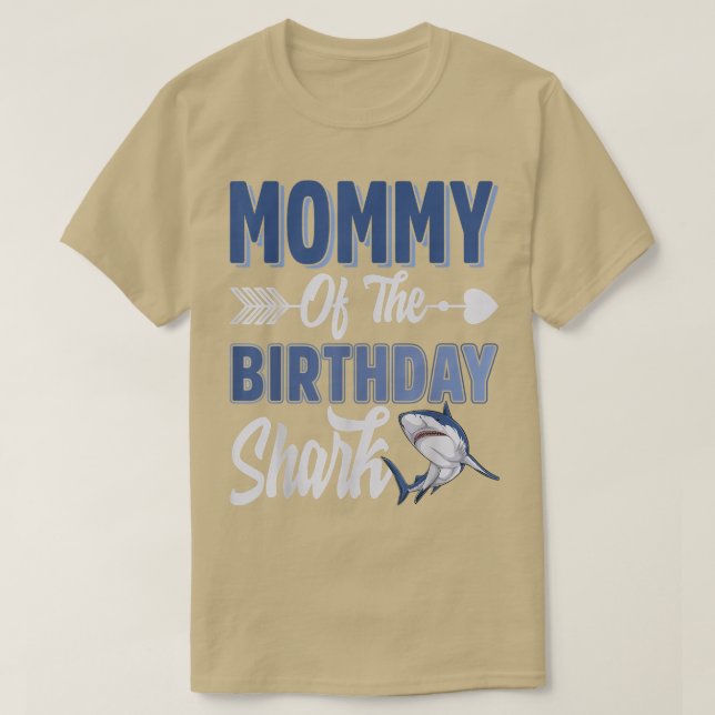 Mommy Of The Birthday Boy Shark Ocean Matching Fam T-Shirt (Design Front)