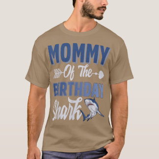 Mommy Of The Birthday Boy Shark Ocean Matching Fam T-Shirt