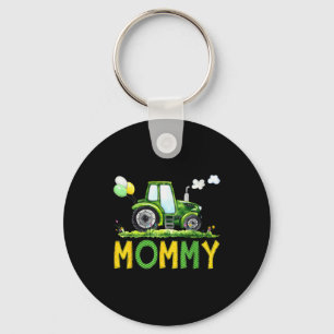 Mommy Of The Birthday Boy Tractor Farm Truck Match Keychain