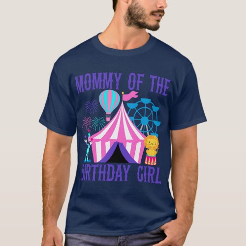 Mommy of the Birthday for Girl Ringmaster Circus C T_Shirt