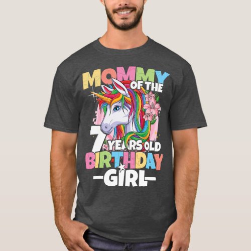 Mommy of the birthday girl 7th Birthday Daughter U T_Shirt