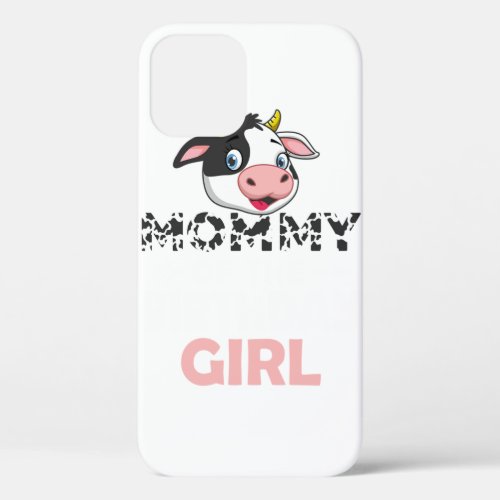 Mommy Of The Birthday Girl Cows Farm Cow Mom Perf iPhone 12 Case