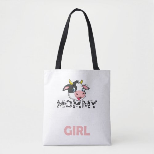 Mommy Of The Birthday Girl Cows Farm Cow Mom Perf Tote Bag