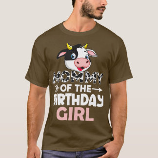 Mommy of The Birthday Girl Cows Farm Cow Mom T-Shirt