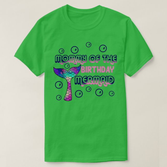 Mommy of the birthday mermaid 28 T-Shirt (Design Front)