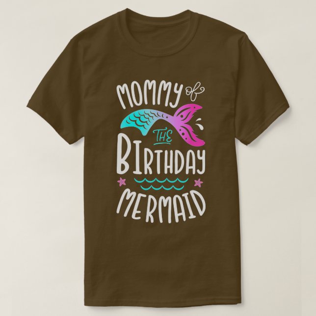 Mommy Of The Birthday Mermaid Gifts Women Family M T-Shirt (Design Front)