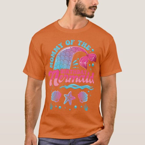 Mommy of The Birthday Mermaid Ocean Theme Matching T_Shirt