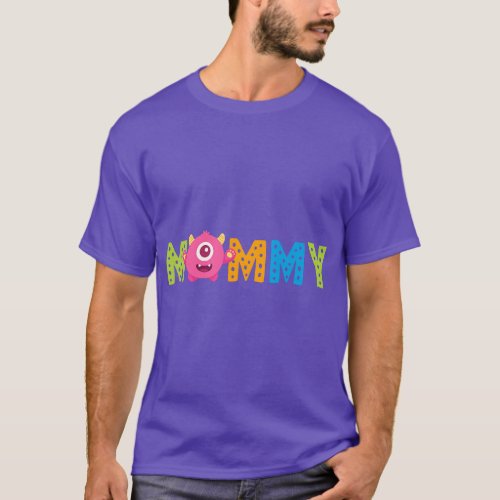 Mommy of the Birthday Monster 1st Birthday Family  T_Shirt