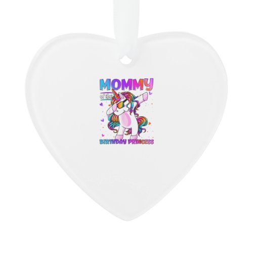 Mommy of the Birthday Princess Girl Dabbing Unicor Ornament