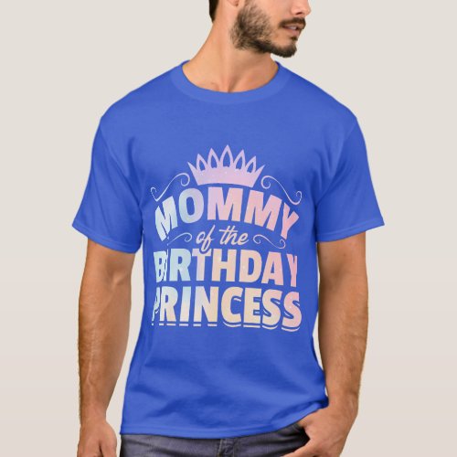 Mommy of the Birthday Princess  retro T_Shirt