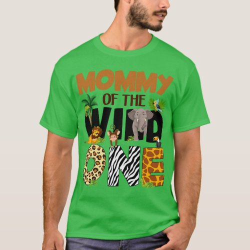 Mommy Of The Birthday Wild One Safari Mom And Dad  T_Shirt