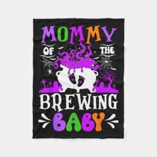 Mommy Of The Brewing Baby Mom To Be Halloween Fleece Blanket