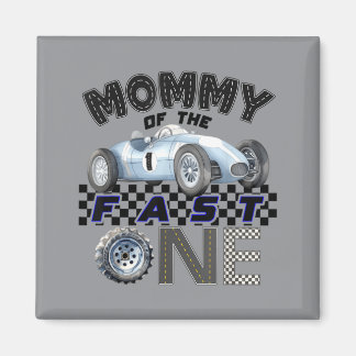 Mommy Of The Fast One Birthday 1st Race Car Family Magnet