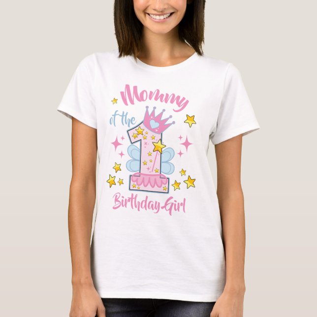 Mommy of the First birthday fairy custom design T-Shirt (Front)