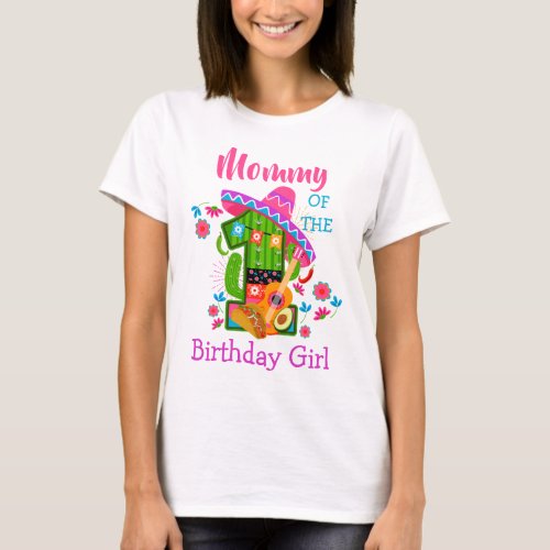 Mommy of the first birthday fiesta  Mexico Party T_Shirt