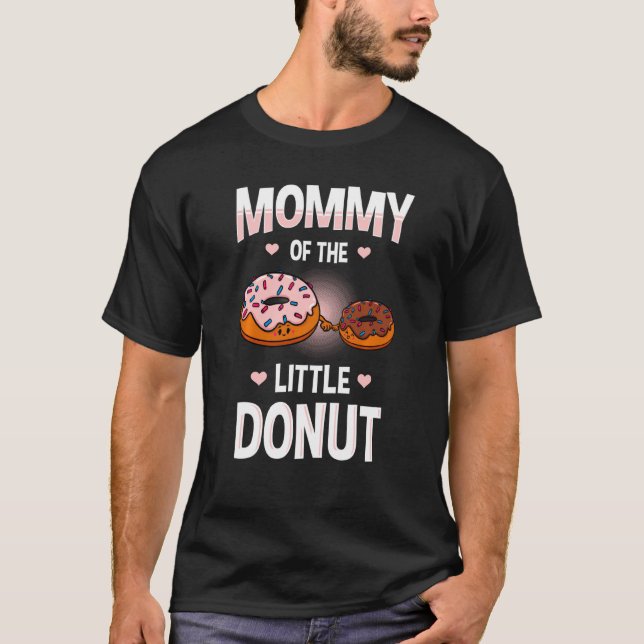 Mommy Of The Little Donut Gender Reveal Announceme T-Shirt (Front)