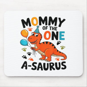 Mommy Of The One-a-saurus 2nd Birthday Dinosaur Pa Mouse Pad
