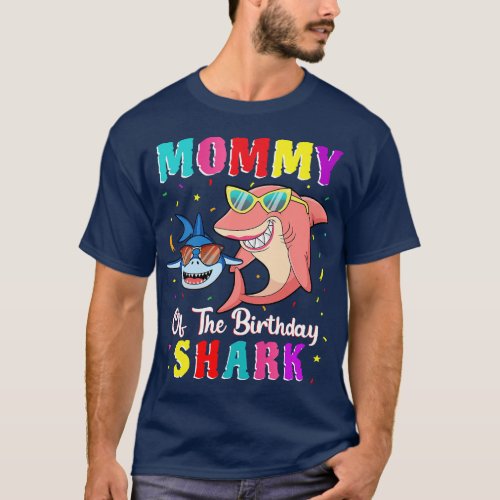 Mommy Of The Shark Birthday Family Matching Birthd T_Shirt