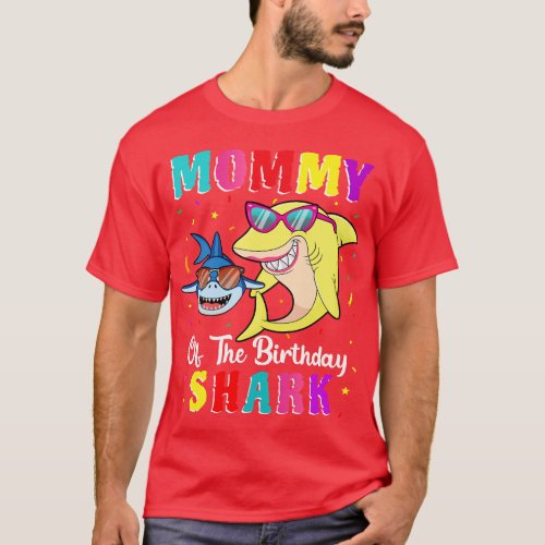 Mommy Of The Shark Birthday Family Matching Birthd T_Shirt