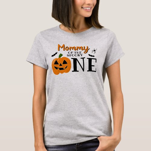 Mommy Of The Spooky One Halloween 1st Birthday T_Shirt