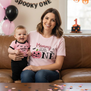 Mommy Of The Spooky One Halloween 1st Birthday T-Shirt