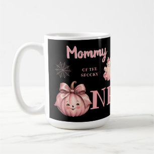 Mommy of the Spooky One Pinkoween Retro Ghost Coffee Mug