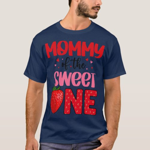 Mommy Of The Sweet One Strawberry Birthday Family  T_Shirt