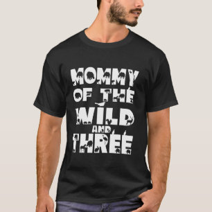 Mommy of the Wild And Three Safari Birthday Jungle T-Shirt