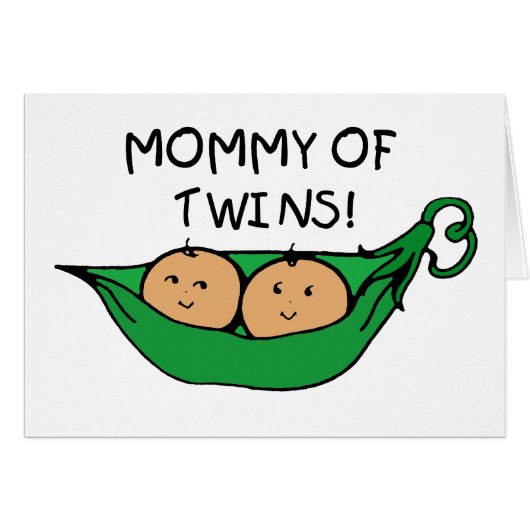 Mommy of Twin Pod Cards (Front Horizontal)