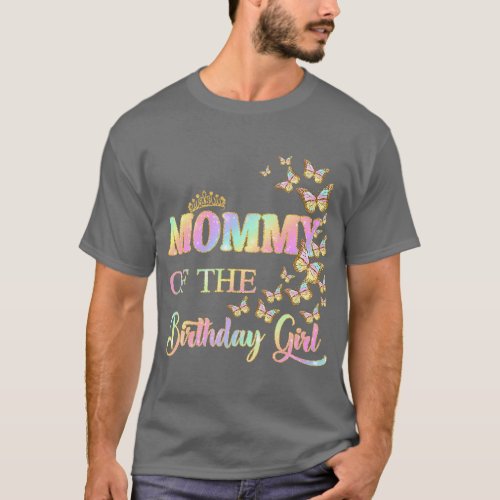 Mommy One First Birthday Matching Family Butterfly T_Shirt