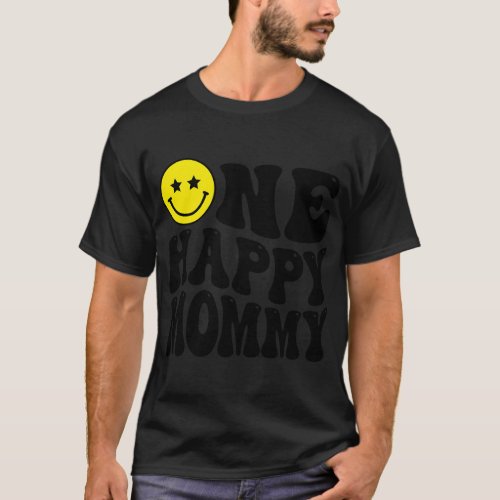 Mommy One Happy Dude Dada 1st Birthday Family Matc T_Shirt