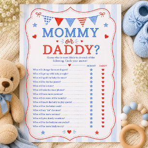 Mommy or Daddy Baby Shower Game Invitation