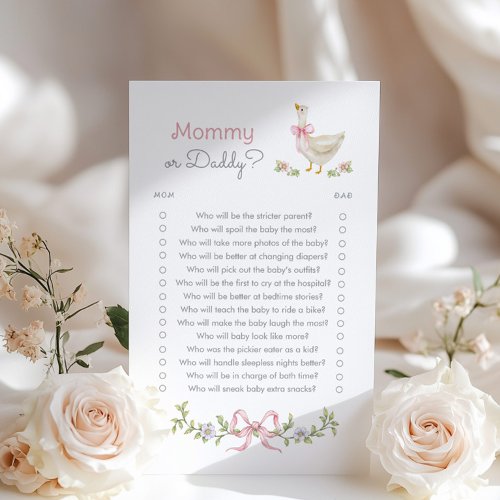 Mommy or Daddy Goose Books baby shower game