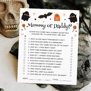 Mommy Or Daddy Halloween Baby Shower Game