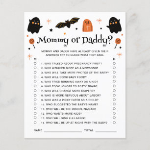 Mommy Or Daddy Halloween Baby Shower Game