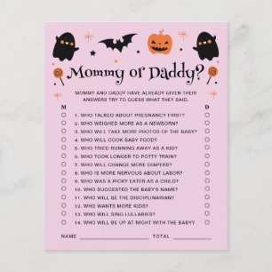 Mommy Or Daddy Halloween Witchy Baby Shower Game