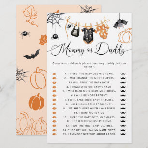 Mommy or Daddy Little Boo Clothesline Baby Shower