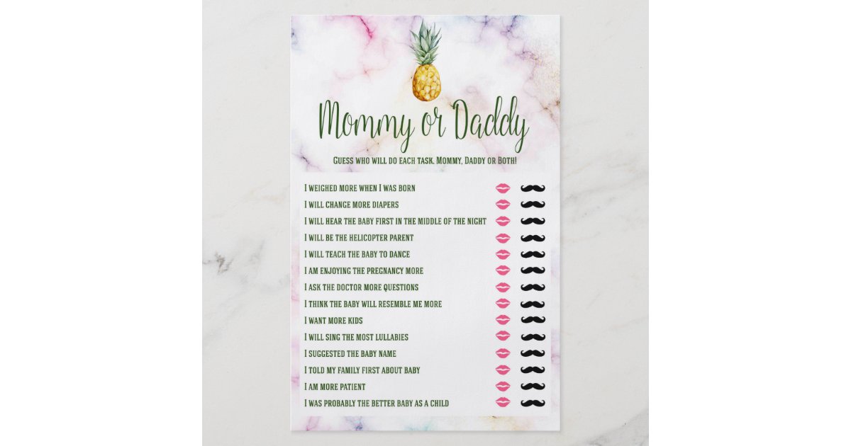 Amazon Com Starry Elephant Baby Shower Game Pack Mommy Or Daddy