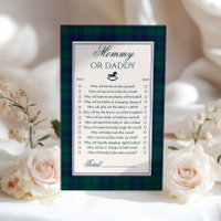 Mommy or Daddy Rocking horse Navy Plaid game