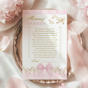 Mommy or Daddy Silly Goose Pink Baby Shower game