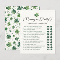 Mommy or Daddy St. Patrick's Day Baby Shower Game