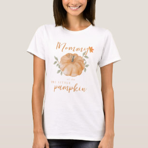 Mommy Orange Little Pumpkin Fall Baby Shower T-Shirt