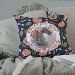 Mommy Personalized Photo Template Flower Pattern Throw Pillow<br><div class="desc">Ideal for Mother's Day - mom pillow with photo template area and a place for your own custom text - ideal for mother's day or other occasions or events - replace the photos and text to suit your requirements - totally customizable including the back color - simply select customize and...</div>