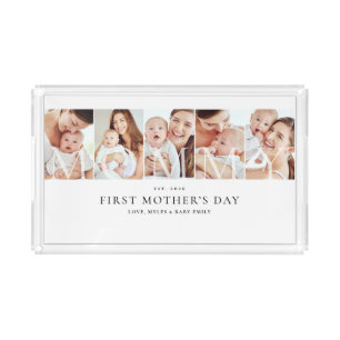 Mommy Photo Collage First Mother's Day Keepsake Acrylic Tray