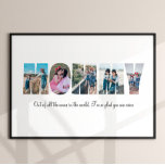 Mommy Photo Collage Poster<br><div class="desc">This is a photo collage that spells out the word MOMMY along with a custom message. This is the perfect gift for mom for mother's day,  her birthday or Christmas.</div>
