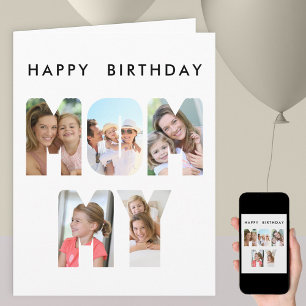 MOMMY Photo Letter Cutout Birthday Card