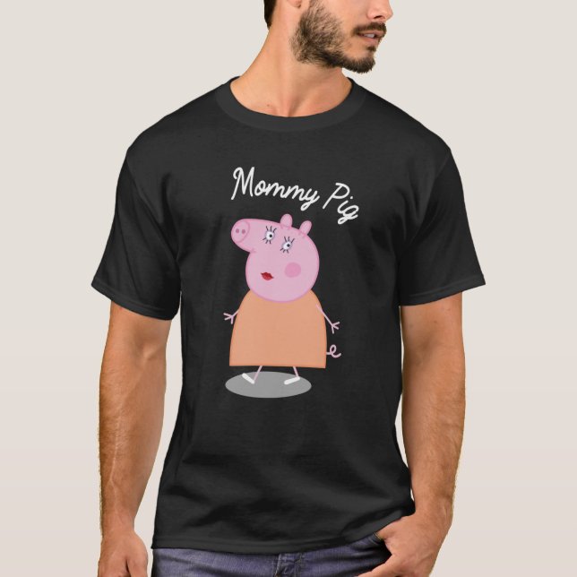 mommy pig  Funny pig Tee shirt  (Front)
