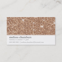 MOMMY PLAYDATE CONTACT modern rose gold glitter Calling Card